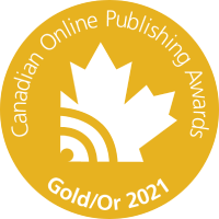 Canadian Online Publishing Awards Gold Medal 2021