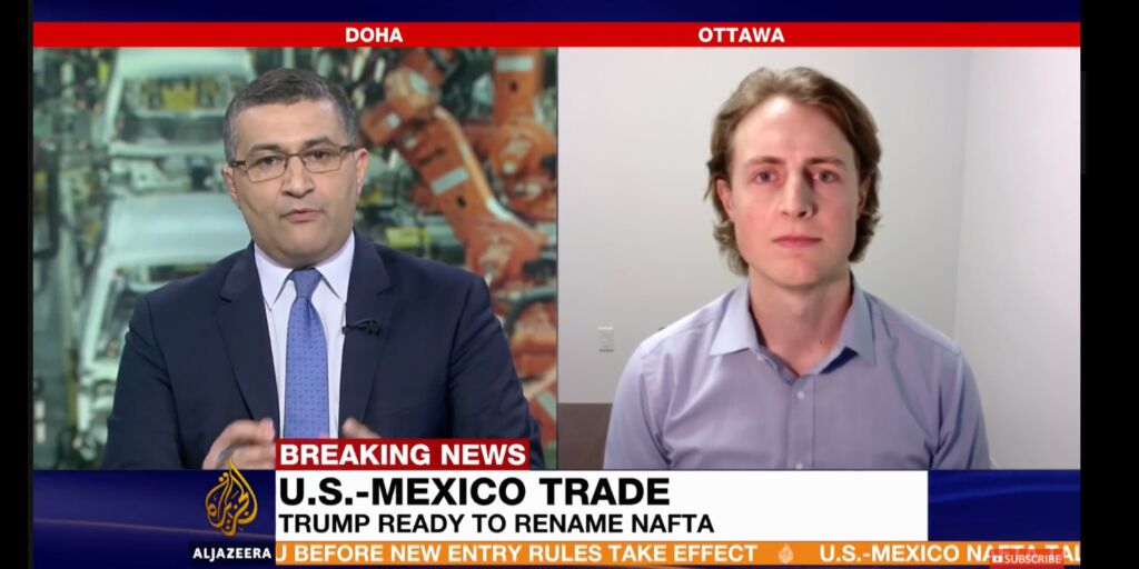 Hadrian Mertins-Kirkwood speaks with Al Jazeera English about the future of Canada's trade agreements with the US and Mexico.
